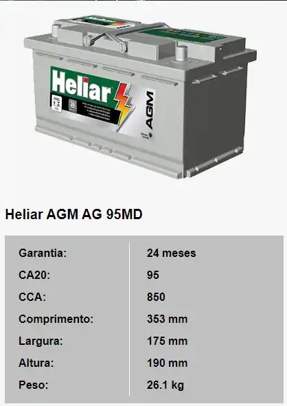 BATERIA UNIVERSAL 95 AMP. POSITIVO DIR