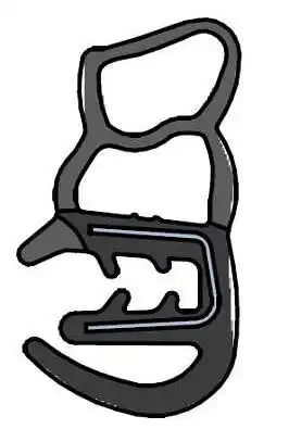 BORRACHA PORTA GOL PLUS,SANTANA,CORSA,KADETT,MONZA 91/ CORSA