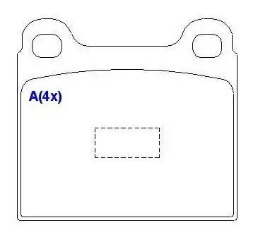 PASTILHA FREIO DIANTEIRA GOL 1981 A 1995 DISCO SOLIDO