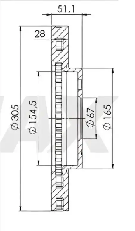 DISCO FREIO TRAS MERCEDES A200 1.3