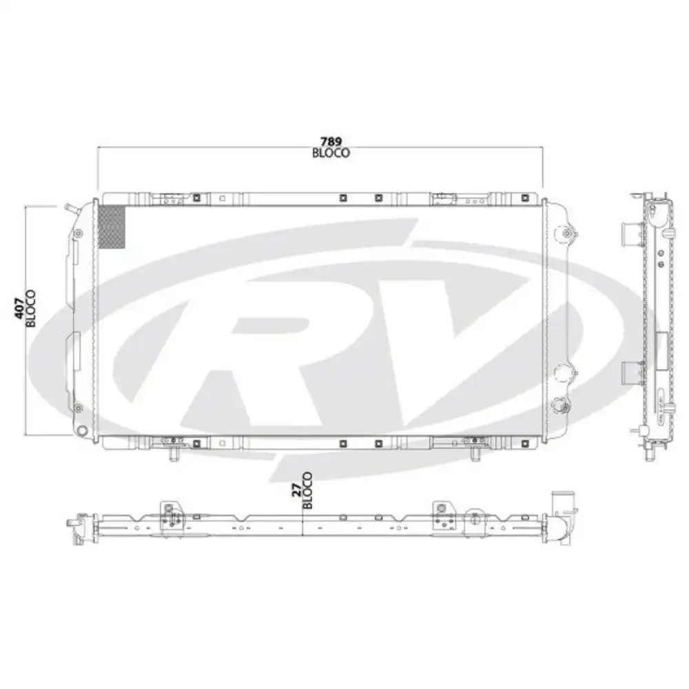 RADIADOR FIAT DUCATO 2.5 2.8 8V DIESEL 1998 A 2009 (EURO3)