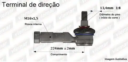 PONTEIRA DIRECAO HYUNDAI SANTA FE 3.3 24V 2013 A 2018 ESQ