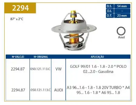 VALVULA TERMOSTATICA GOLF 1.6 1.8 1999/