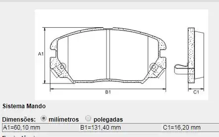 PASTILHA FREIO DIANTEIRA HYUNDAI AZERA 3.3 V6 2007 A 2011