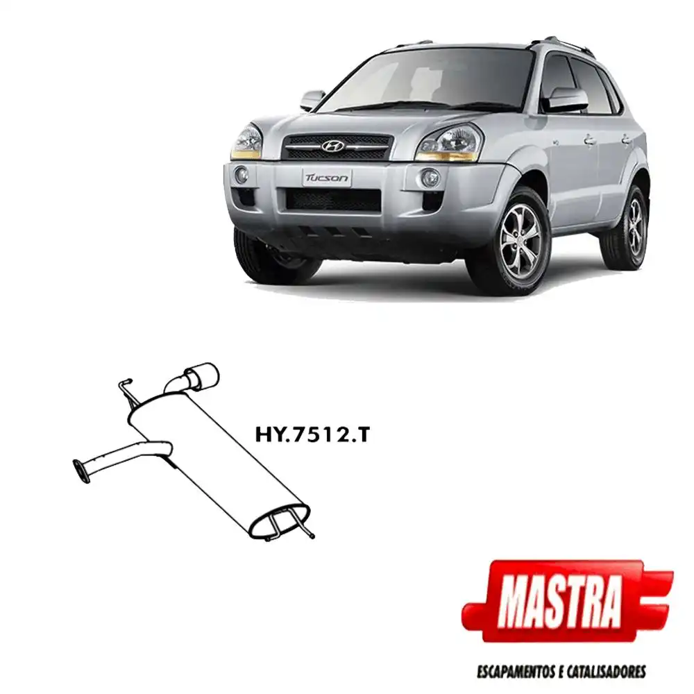 SILENCIOSO TRASEIRO HYUNDAI TUCSON 2.0 16V 2005 A 2015