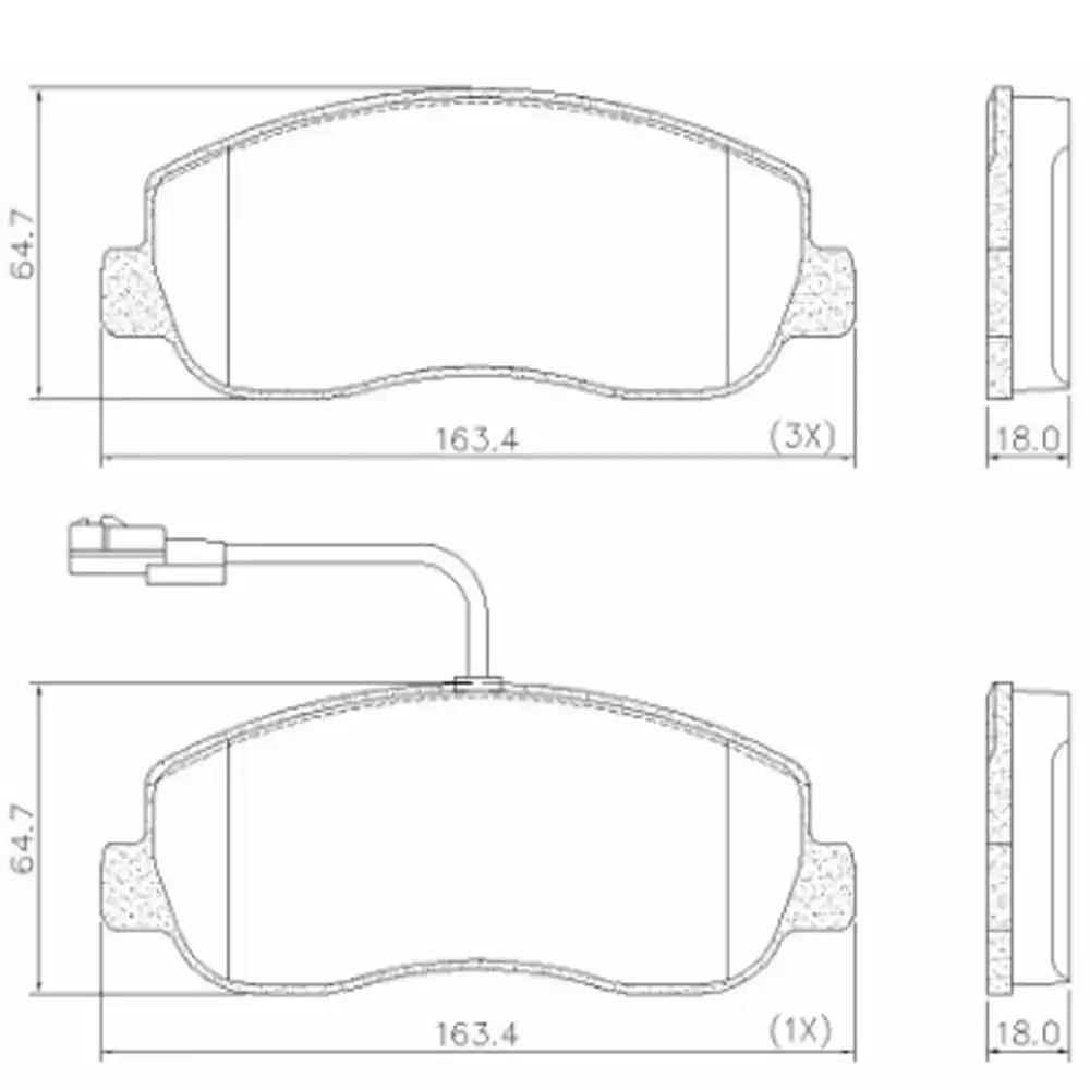 PASTILHA FREIO DIANTEIRA RENAULT MASTER 2.3 2013 A 2022