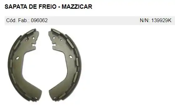 SAPATAS FREIO HYUNDAI TUCSON 04/ SONATA 2.0 3.3 07/ KIA SPOR