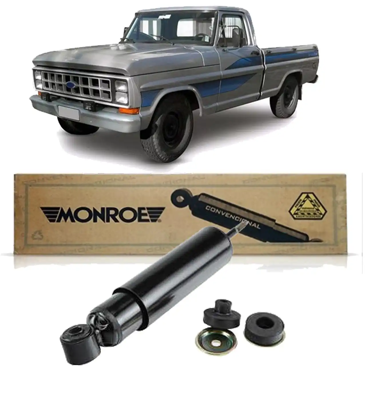 AMORTECEDOR TRASEIRO F-1000 1979 A 1991 EXCETO XL E XLT