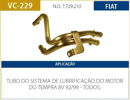 TUBO REFRIGERACAO MOTOR FIAT TEMPRA 8V 1992 A 1999