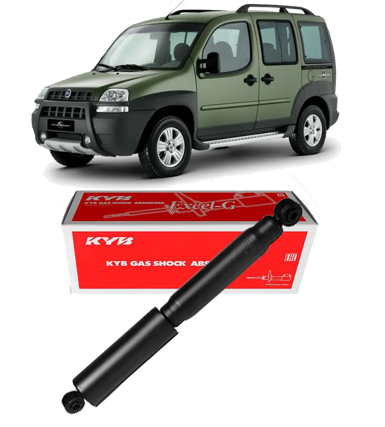 AMORTECEDOR TRASEIRO FIAT DOBLO ADVENTURE 2003 A 2019