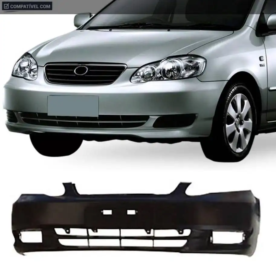 PARACHOQUE DIANTEIRO TOYOTA COROLLA 2002 A 2004 PRETO LISO