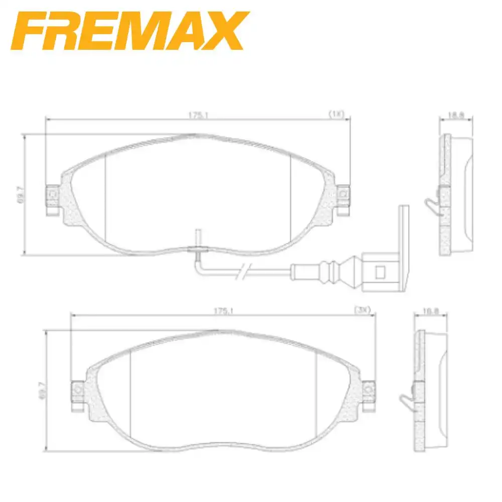 PASTILHA FREIO DIANTEIRA TIGUAN 250 TSI 1.4 2018/