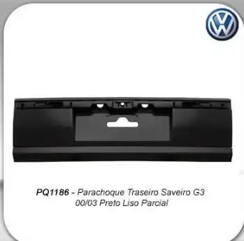 PARACHOQUE TRAS SAVEIRO GIII 2000 A 2003 PRETO LISO PARCIAL