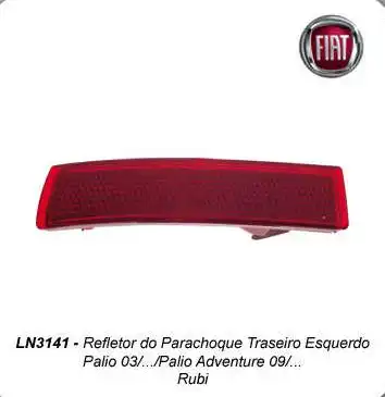 SINAL PARACHOQUE TRAS PALIO FIRE 04/ PALIO WEEKEND 04/ ESQ