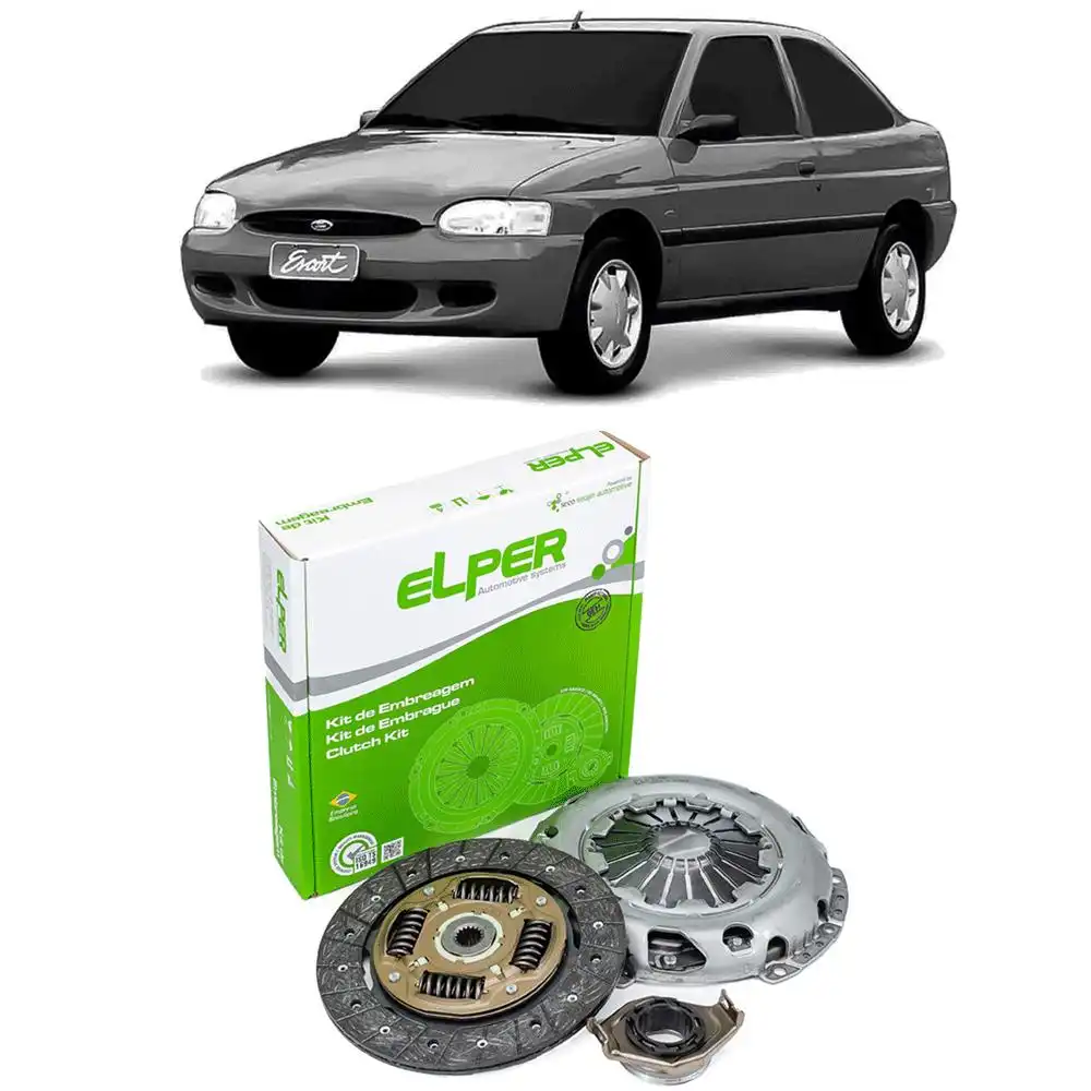 KIT EMBREAGEM ESCORT 1.8 16V ZETEC 1997 A 2003 COM ROLAMENTO
