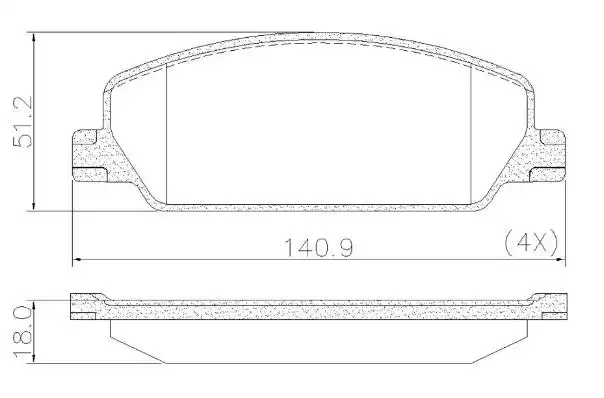 PASTILHA FREIO DIANTEIRA PULSE 1.0 TURBO 2022 ACIMA CERAMICA