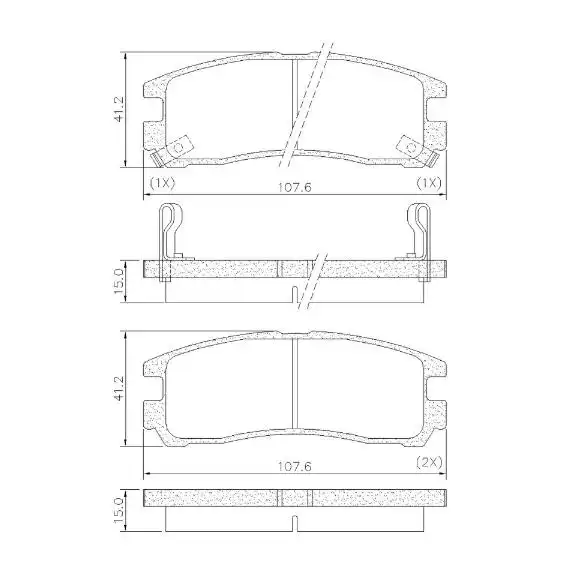PASTILHA FREIO TRASEIRA MITSUBISHI PAJERO TR4 2002 A 2015