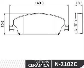 PASTILHA FREIO DIANTEIRA PULSE 1.0 TURBO 2022 ACIMA CERAMICA