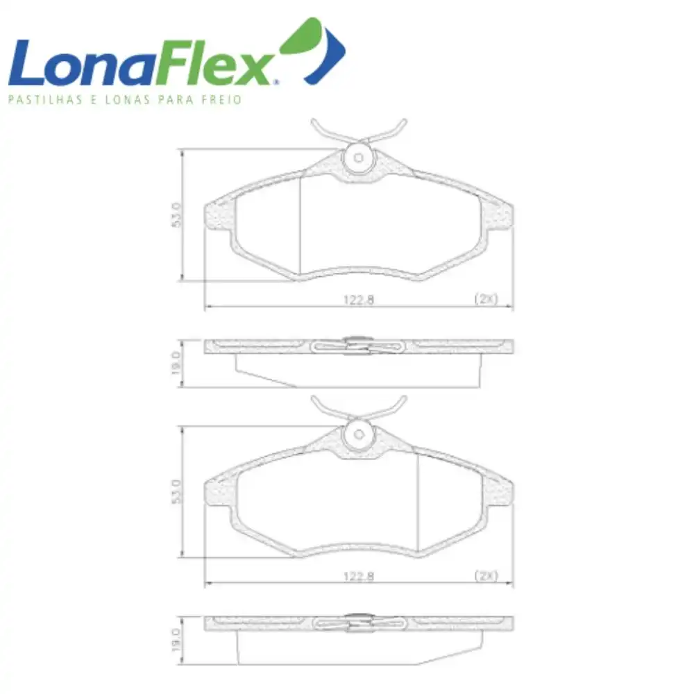 PASTILHA FREIO DIANTEIRA CITROEN C3 1.4 2003/ SISTEMA LUCAS