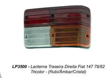 SINAL TRAS FIAT 147 C/ SOQUETE DIR TRICOLOR