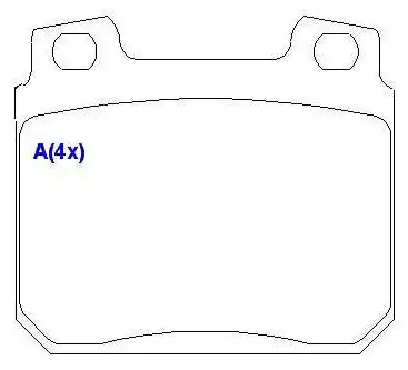 PASTILHA FREIO DIANTEIRA OPALA 1979 A 1992 TEVES