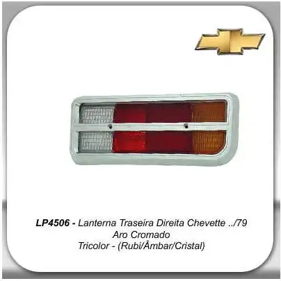 SINAL TRAS CHEVETTE 73/79 TRICOLOR ARO CROMADO DIR