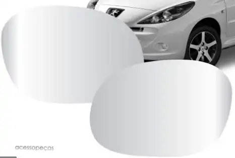VIDRO ESPELHO PEUGEOT 206 DIR S/ CARCACA