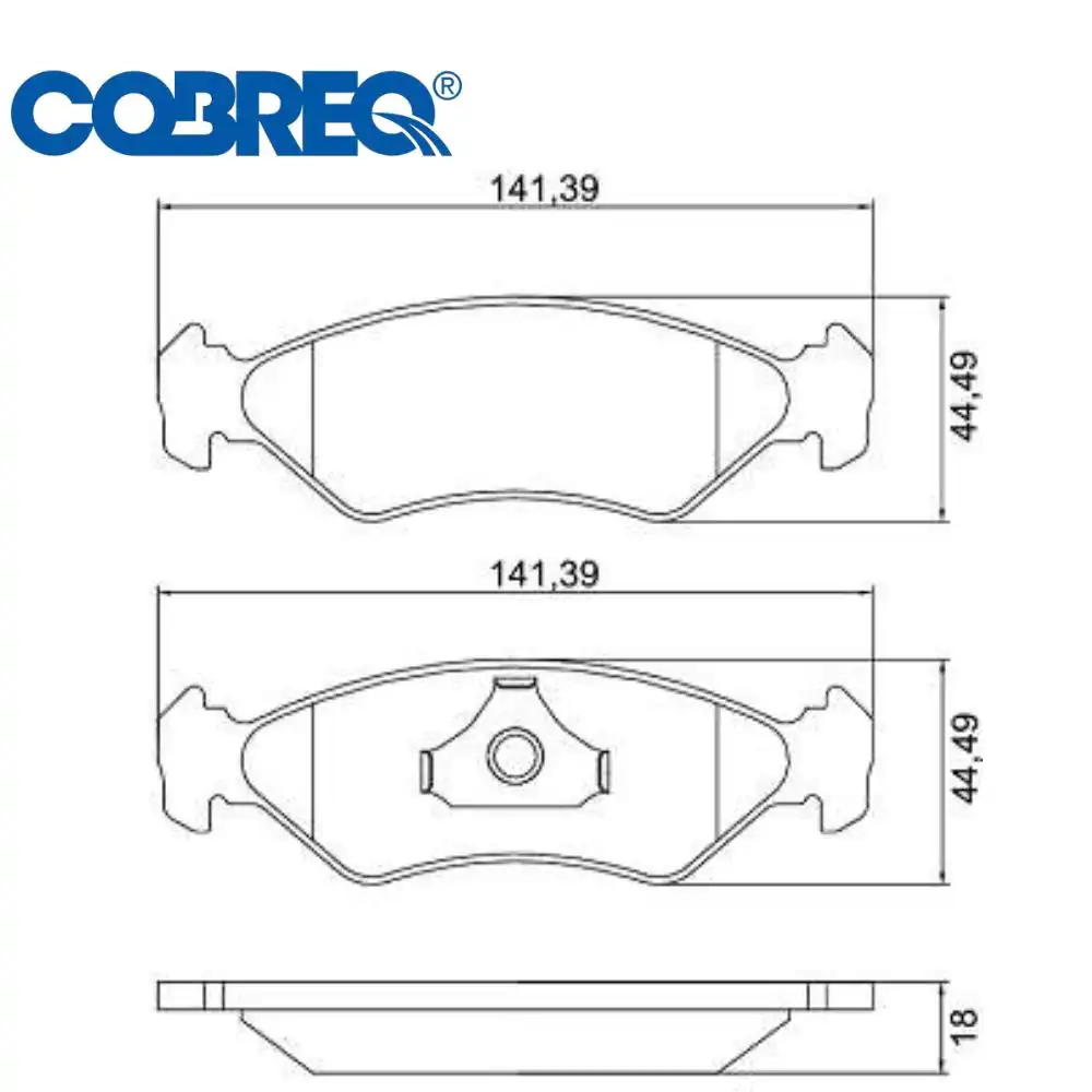 PASTILHA FREIO DIANTEIRA FIESTA 1.0 1.3 1996/