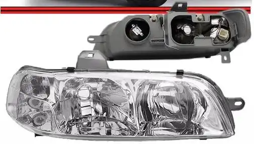 FAROL FIAT PALIO 01/04 ESQ C/ CARCACA CINZA