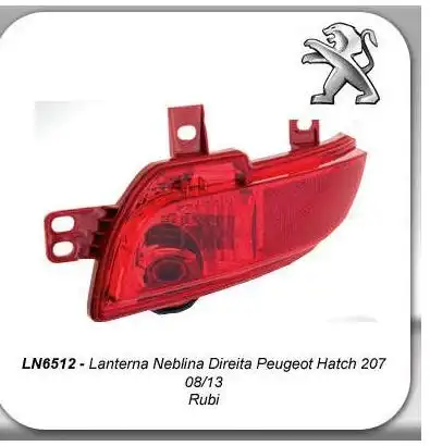 SINAL PARACHOQUE TRAS PEUGEOT 207 HATCH 2008 A 2013 DIR (RUB