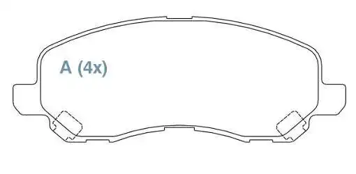 PASTILHA FREIO DIANTEIRA MITSUBISHI AIRTREK 2.0 2.4 4X4 200