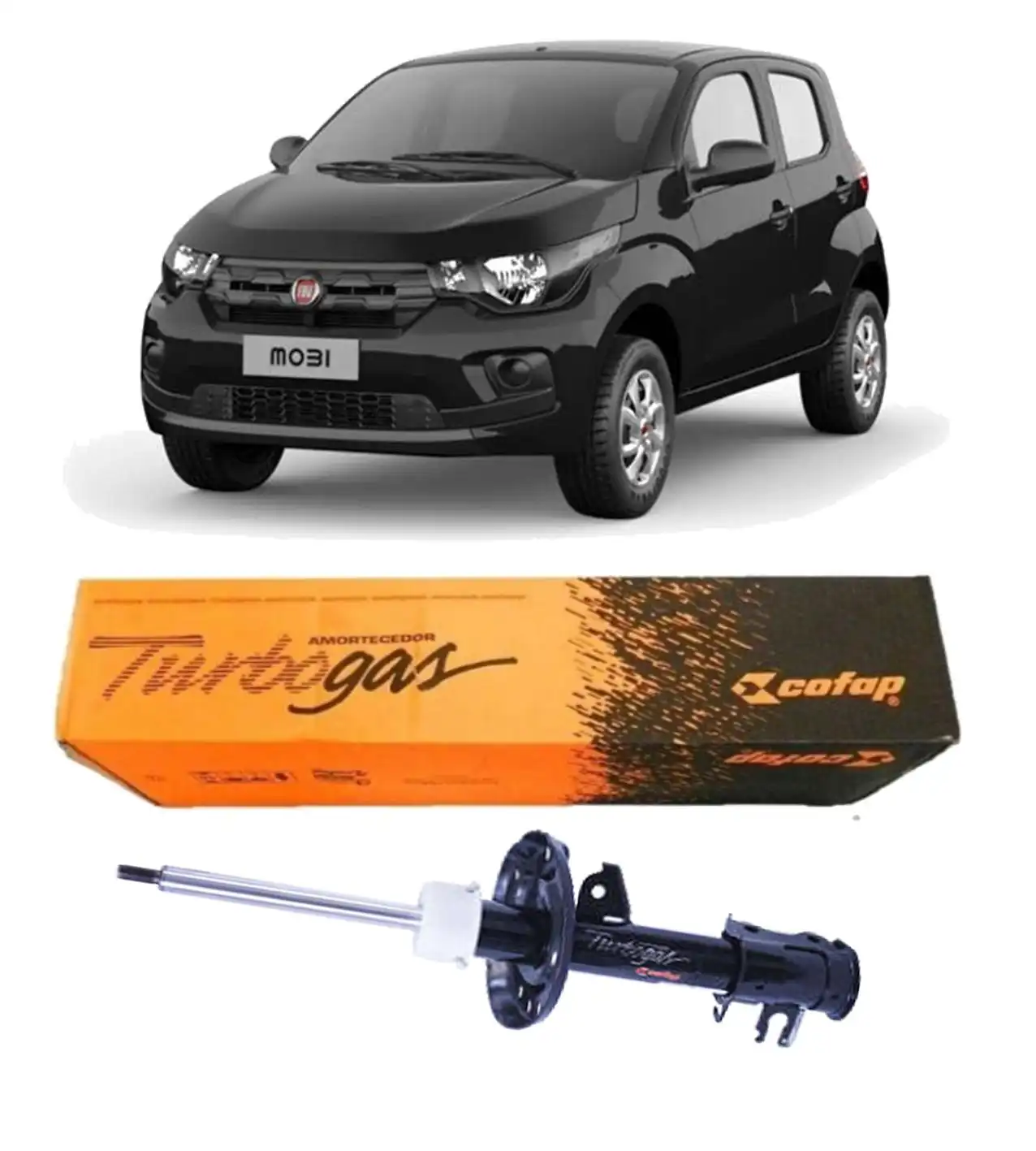 AMORTECEDOR DIANTEIRO FIAT MOBI 2016 A 2021 DIR. C/ BARRA