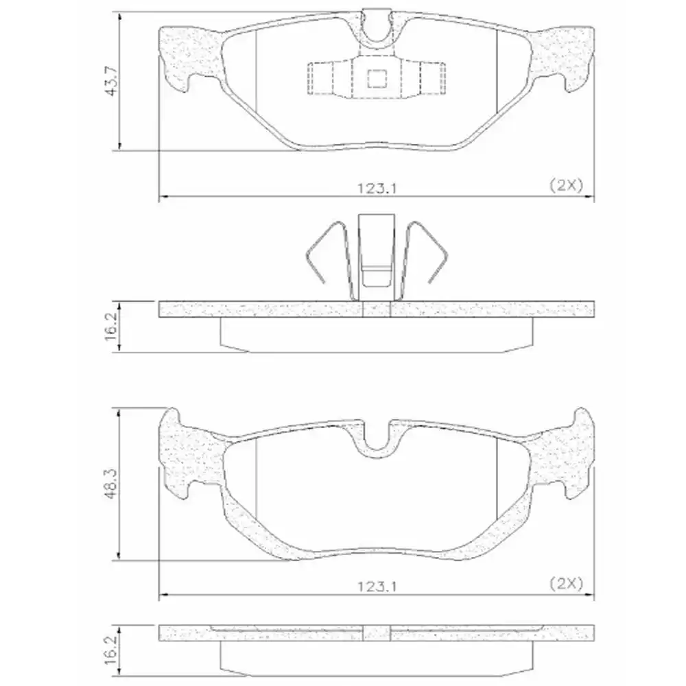 PASTILHA FREIO TRASEIRA BMW 320I 2005 A 2011