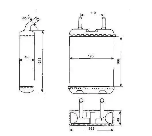 RADIADOR AR QUENTE MONZA KADETT TDS S/ AR COND
