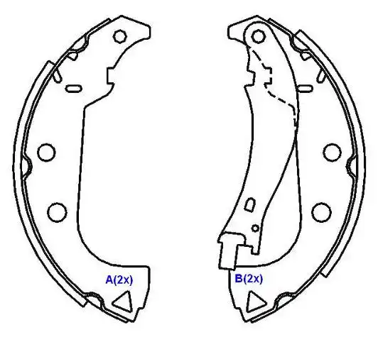 SAPATAS FREIO FIAT PALIO WEEKEND 8V 99/ STRADA 99/ MAREA 1.6