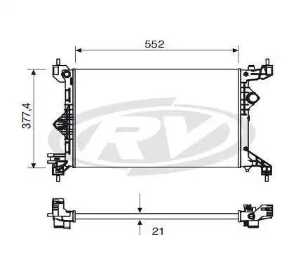 RADIADOR ONIX PRISMA SPIN COBALT 1.4 8V 2013/ FLEX C/S/AR CA