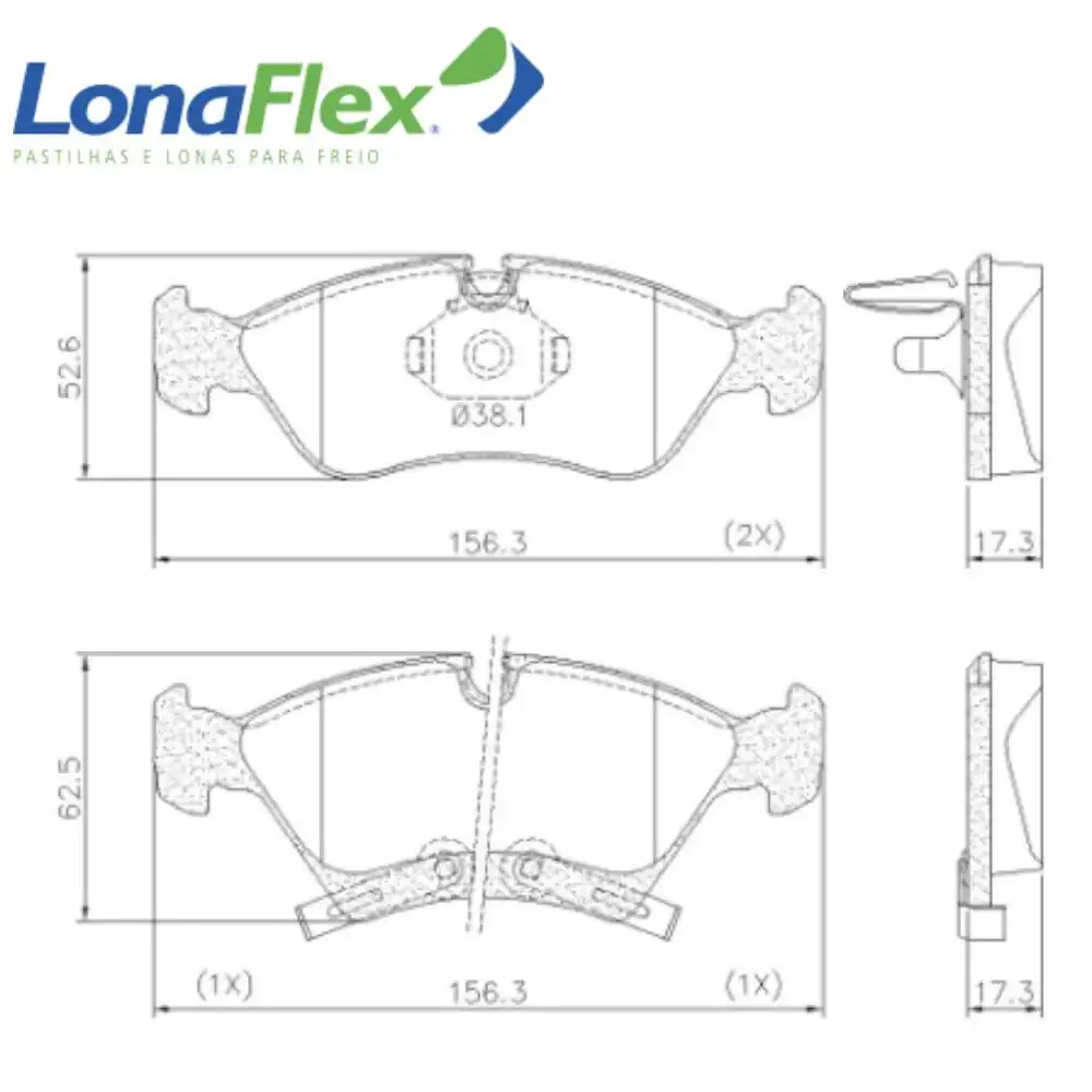 PASTILHA FREIO DIANTEIRA MERIVA 1.8 8V 2002 A 2010 ARO 14