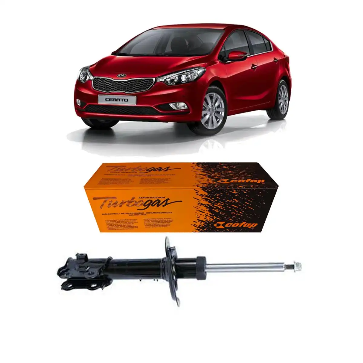 AMORTECEDOR DIANTEIRO KIA CERATO 2014/ DIREITO