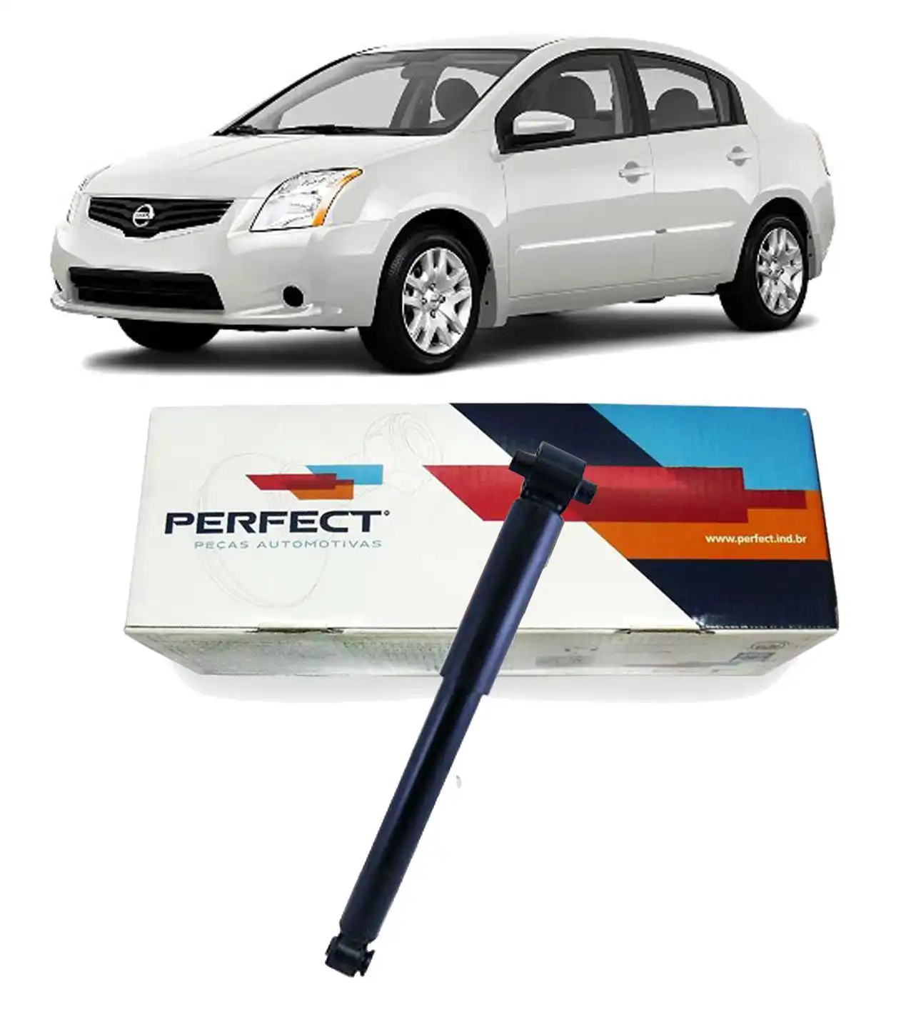 AMORTECEDOR TRASEIRO NISSAN SENTRA 2007 A 2012