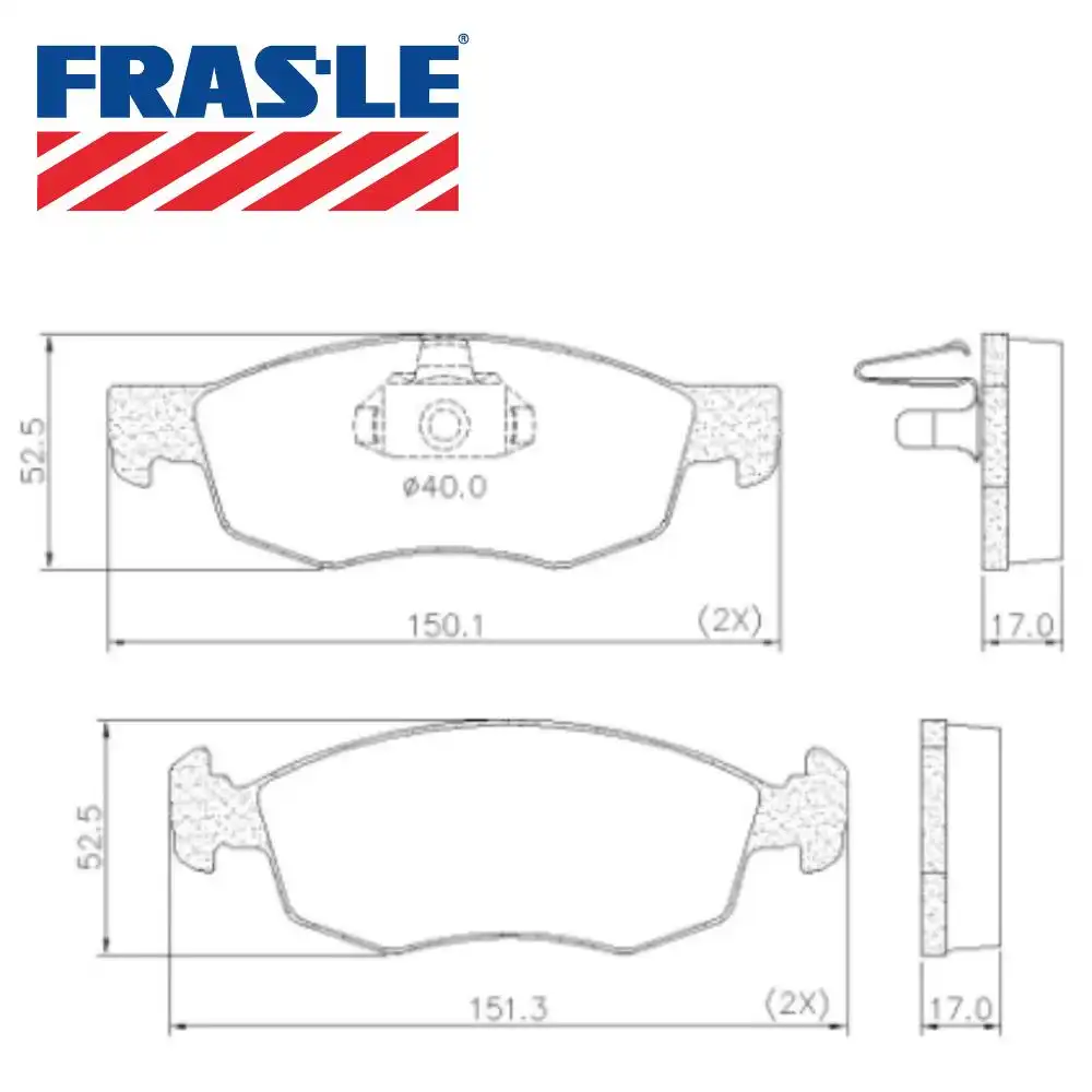 PASTILHA FREIO DIANTEIRA FIAT DOBLO 1.3 1.6 1.8 2002/ SISTEM