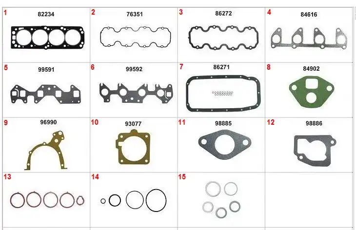 JUNTA MOTOR CORSA 1.6 94/ 8V MPFI/EFI PALIO 1.8 S/RETENTOR