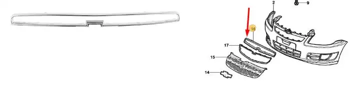 MOLDURA GRADE CELTA 13/ SUP CROMADA