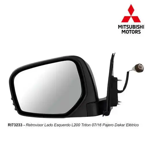 ESPELHO EXT MITSUBISHI L-200 TRITON 2007 A 2016 ESQ ELETRICO