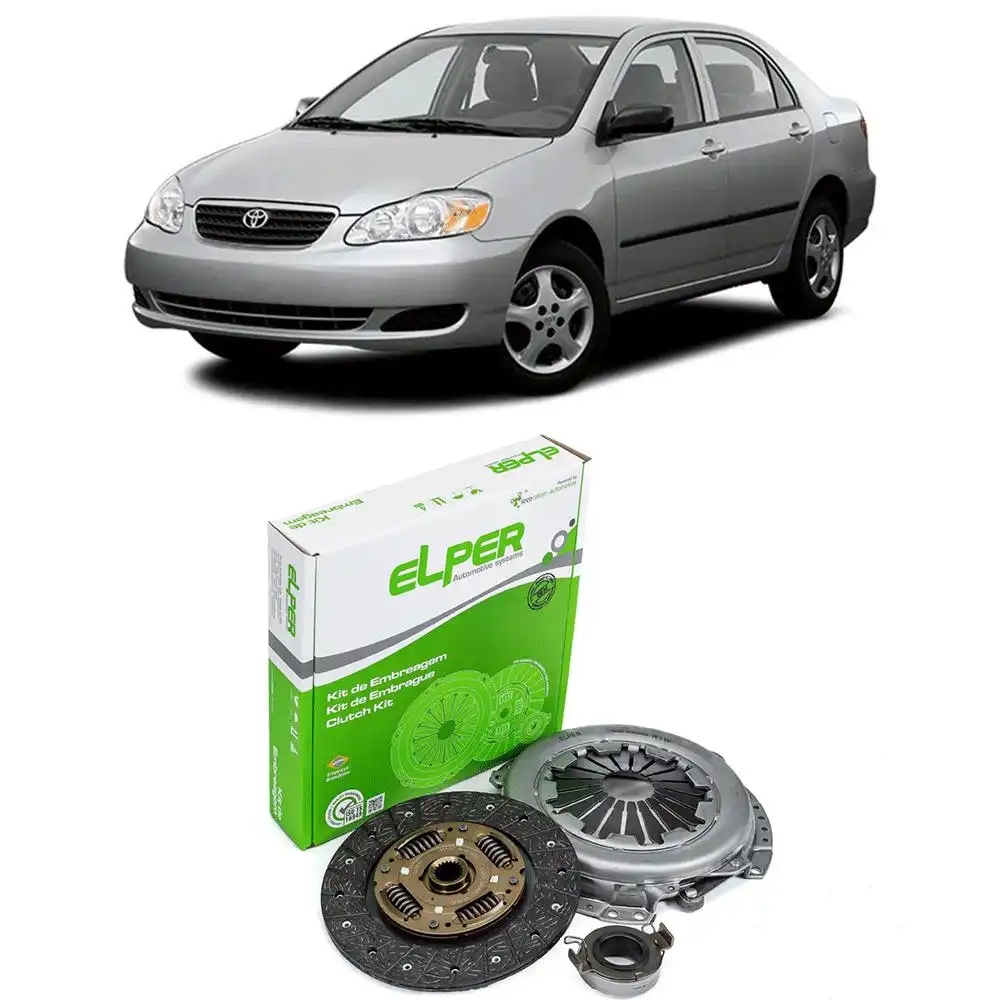 KIT EMBREAGEM TOYOTA COROLLA 1.6 1992 A 2008 COM ROLAMENTO