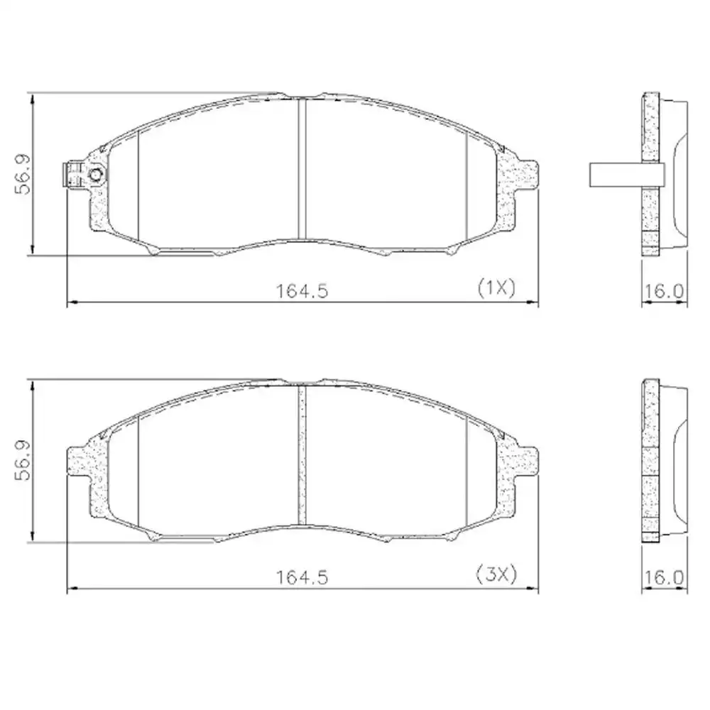 PASTILHA FREIO DIANTEIRA NISSAN FRONTIER 3.2 1998 A 2000