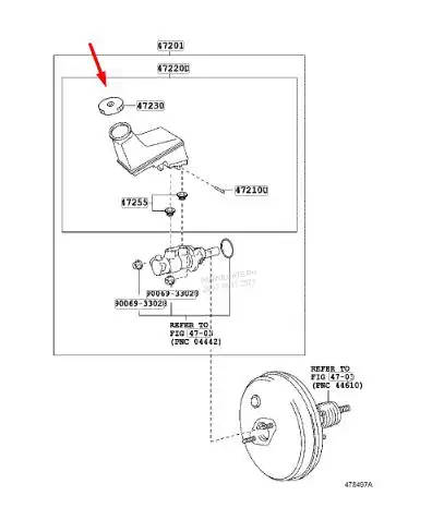 TAMPA RESERVATORIO LIQUIDO FREIO TOYOTA ETIOS