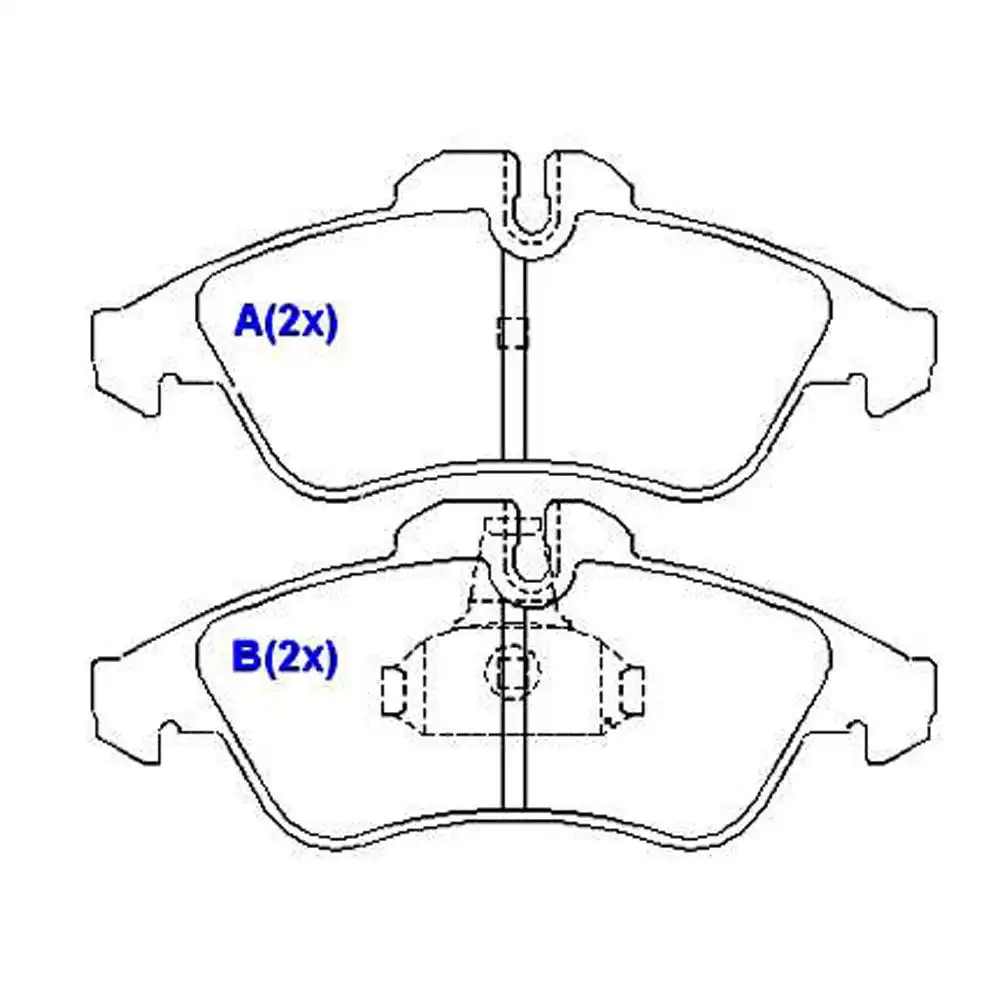 PASTILHA FREIO DIANTEIRA SPRINTER 310D 2000 EM DIANTE