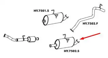 SILENC INTERM HYUNDAI HR 100 2.5 DIESEL 2007 A 2011