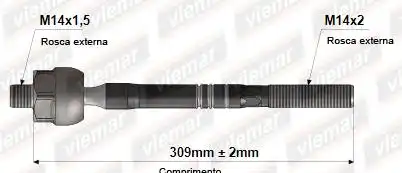 BARRA AXIAL ESCORT II 93/ ZETEC LOGUS DIR.HID