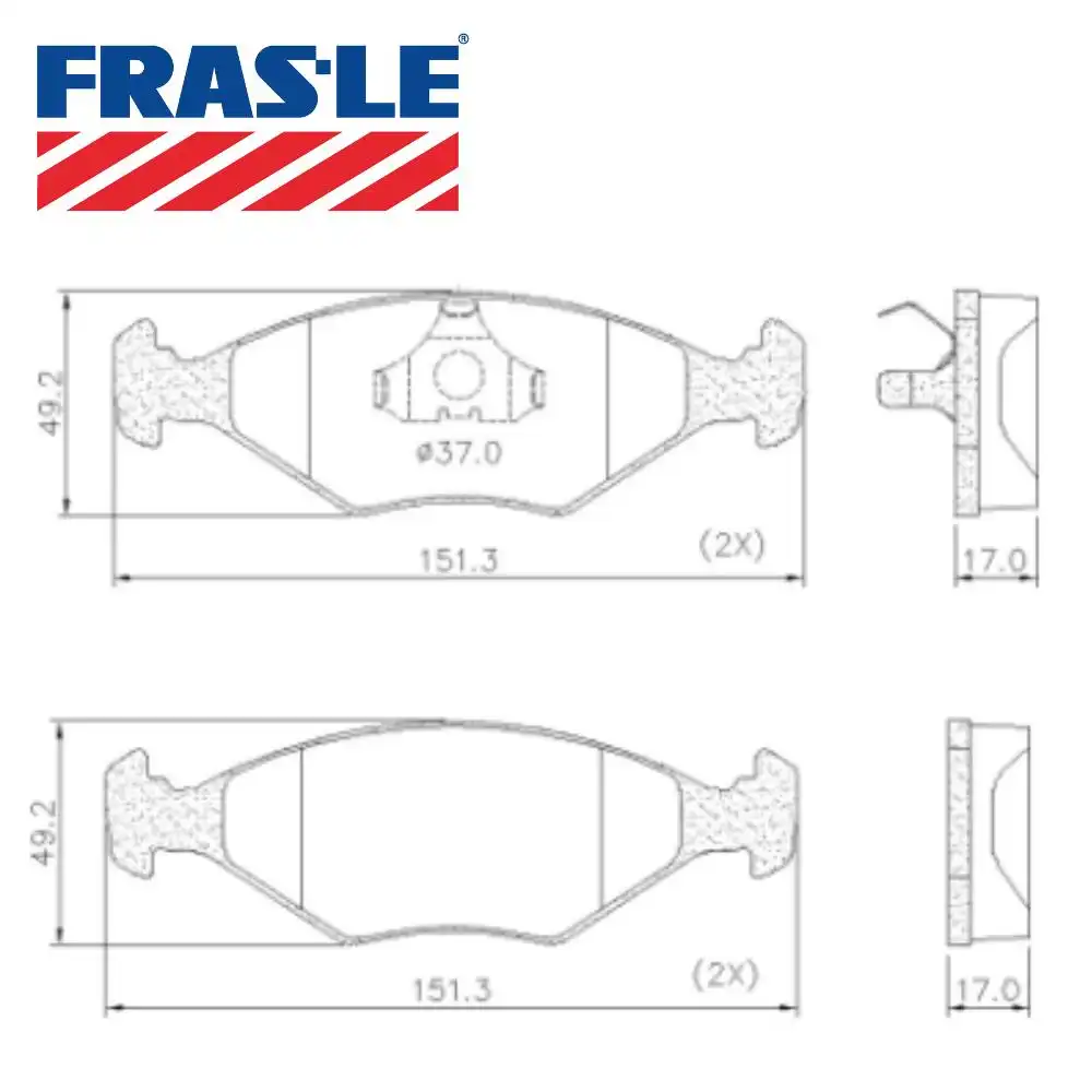 PASTILHA FREIO DIANTEIRA FIAT PALIO /1997 SISTEMA TEVES